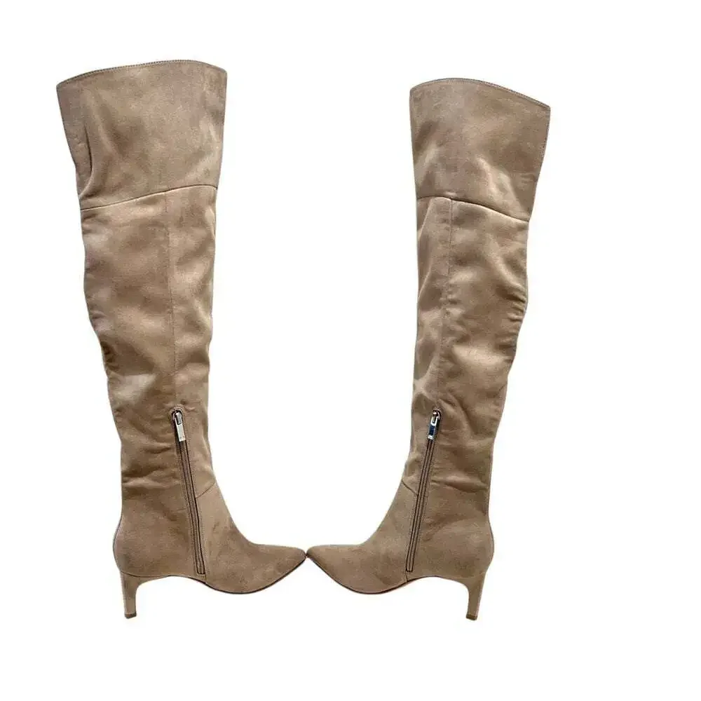 Marc Fisher Women's Brown Qulie High Heel Over The Knee Boots Size 6.5 M